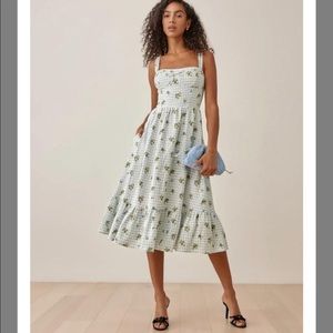 Reformation Maegan Linen dress in Al Fresco